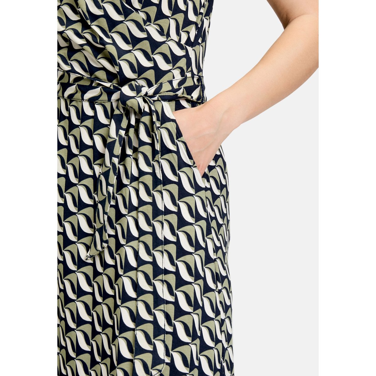 Robe en jersey à encolure en v dark blue/green, BETTY BARCLAY