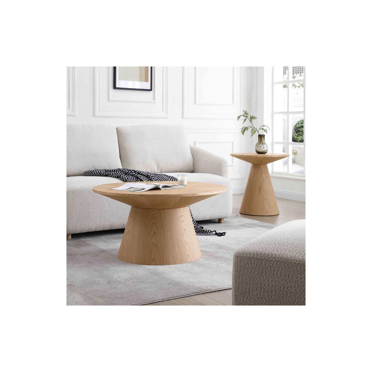 Table basse ronde ORB chêne chêne naturel, RECOLLECTION