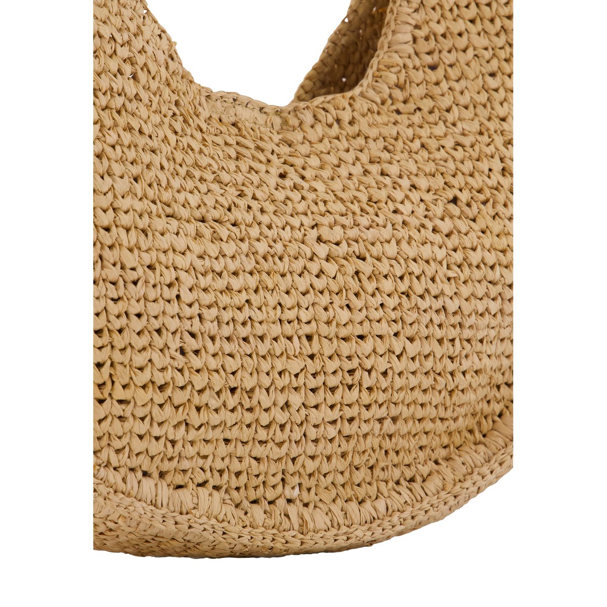 Sac à main demi-lune raphia tressé M ALLANE naturel, IKKS