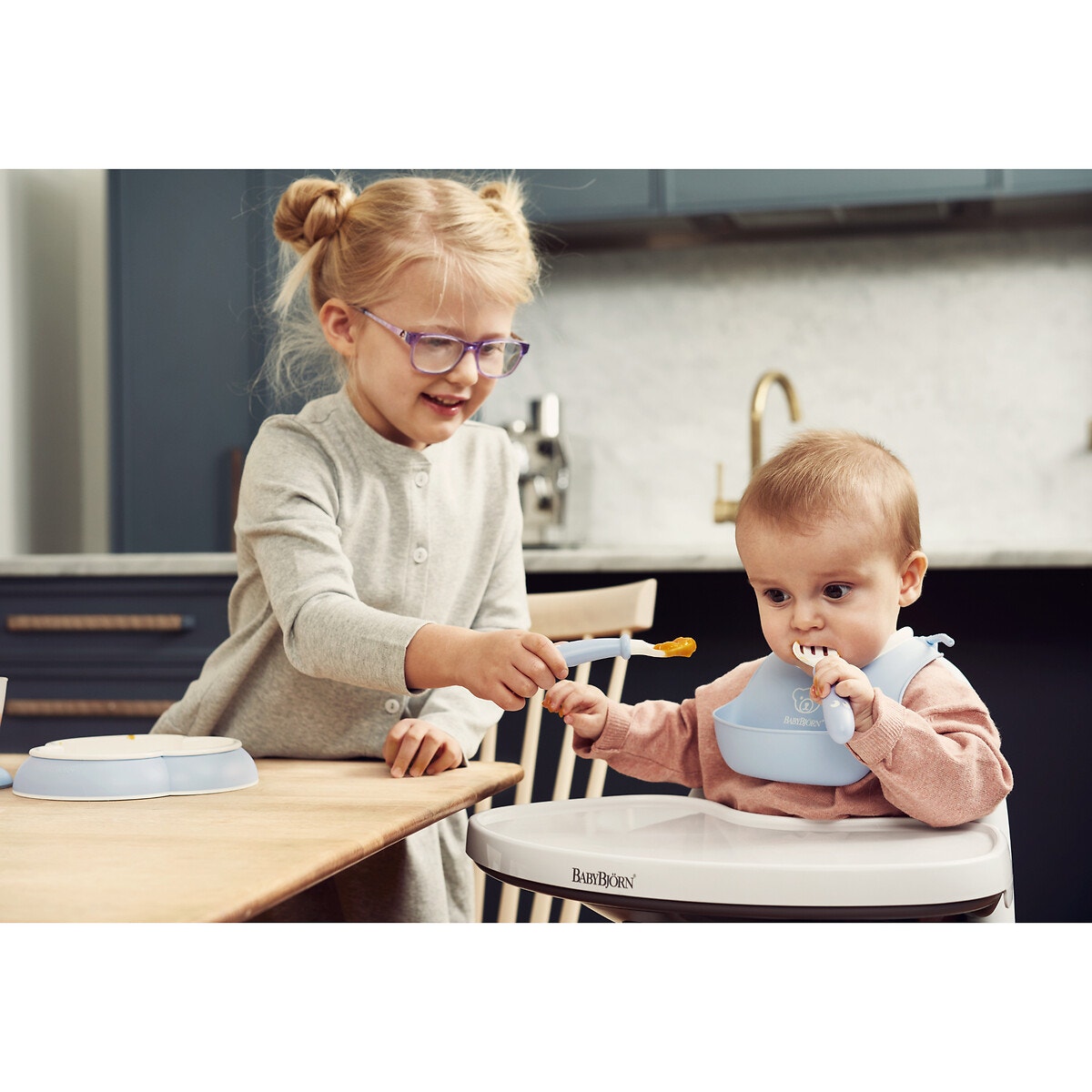 Coffret repas bébé bleu, BABYBJORN