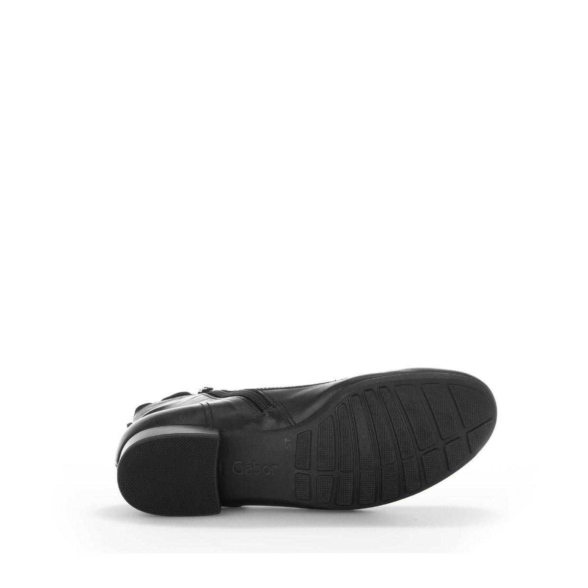 Bottines en cuir à talon décroché block noir, GABOR