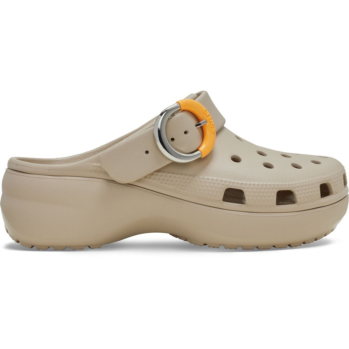 Sabots CLASSIC PLATFORM DIPPED BUCKLE taupe, CROCS