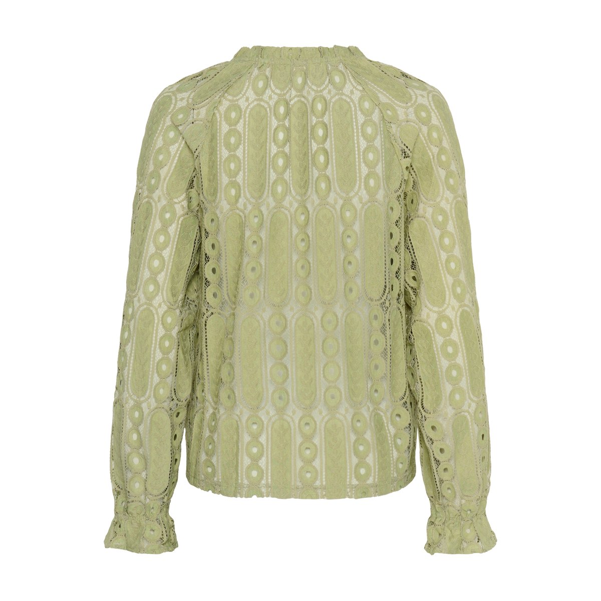 Blouse à manches longues vert tea, CREAM