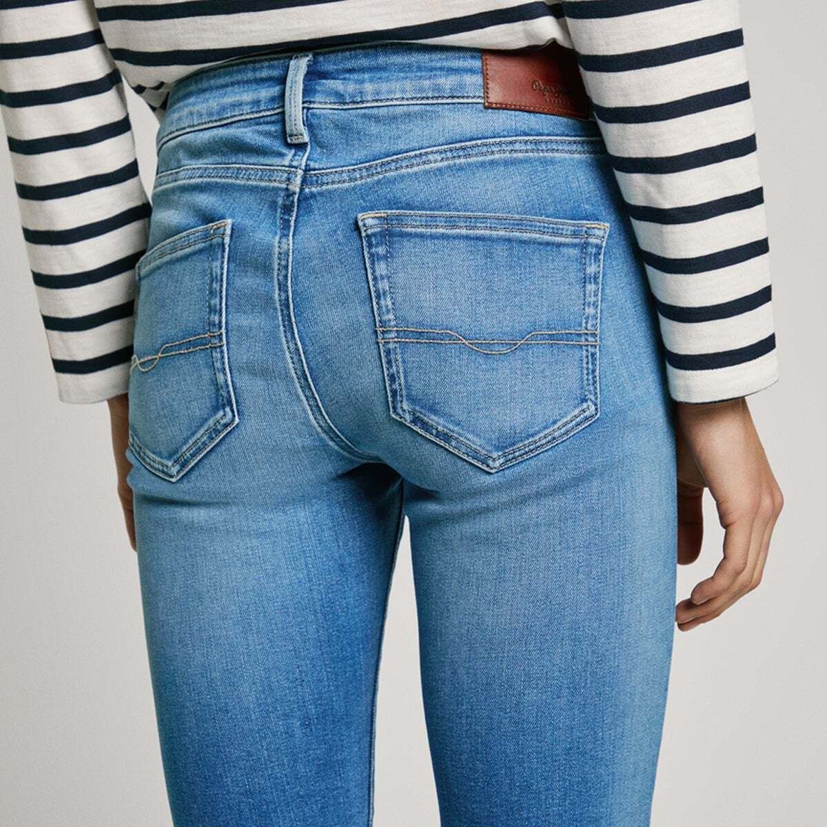Jean Coupe Skinny, Taille Basse - Soho medium used, PEPE JEANS