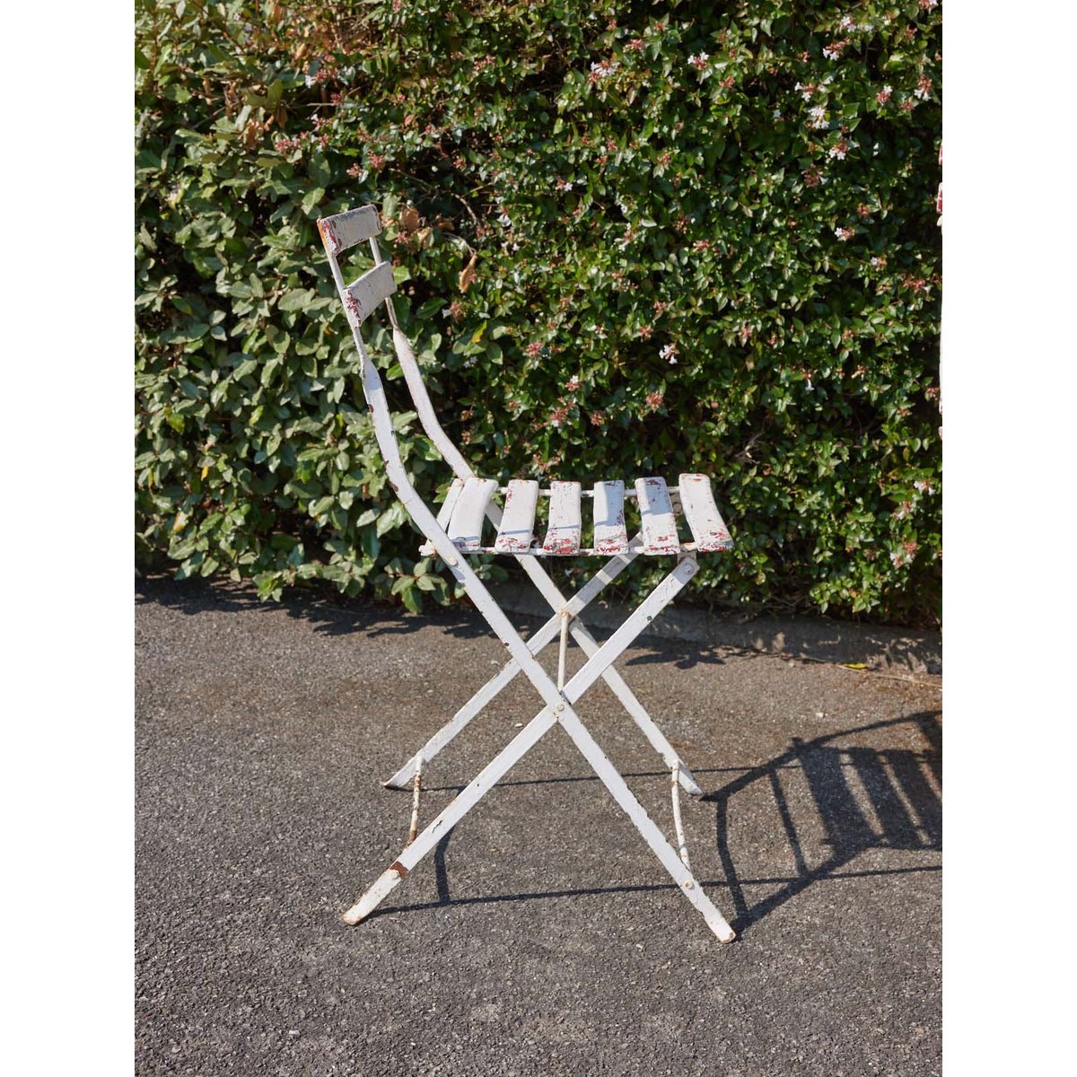 Lot de 4 chaises pliantes vintage Claude N°1441 - Bon état blanc, DEBONGOUT