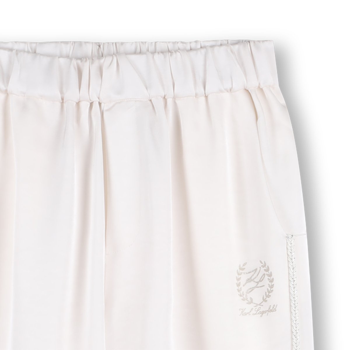Pantalon de jogging en satin milk, KARL LAGERFELD KIDS