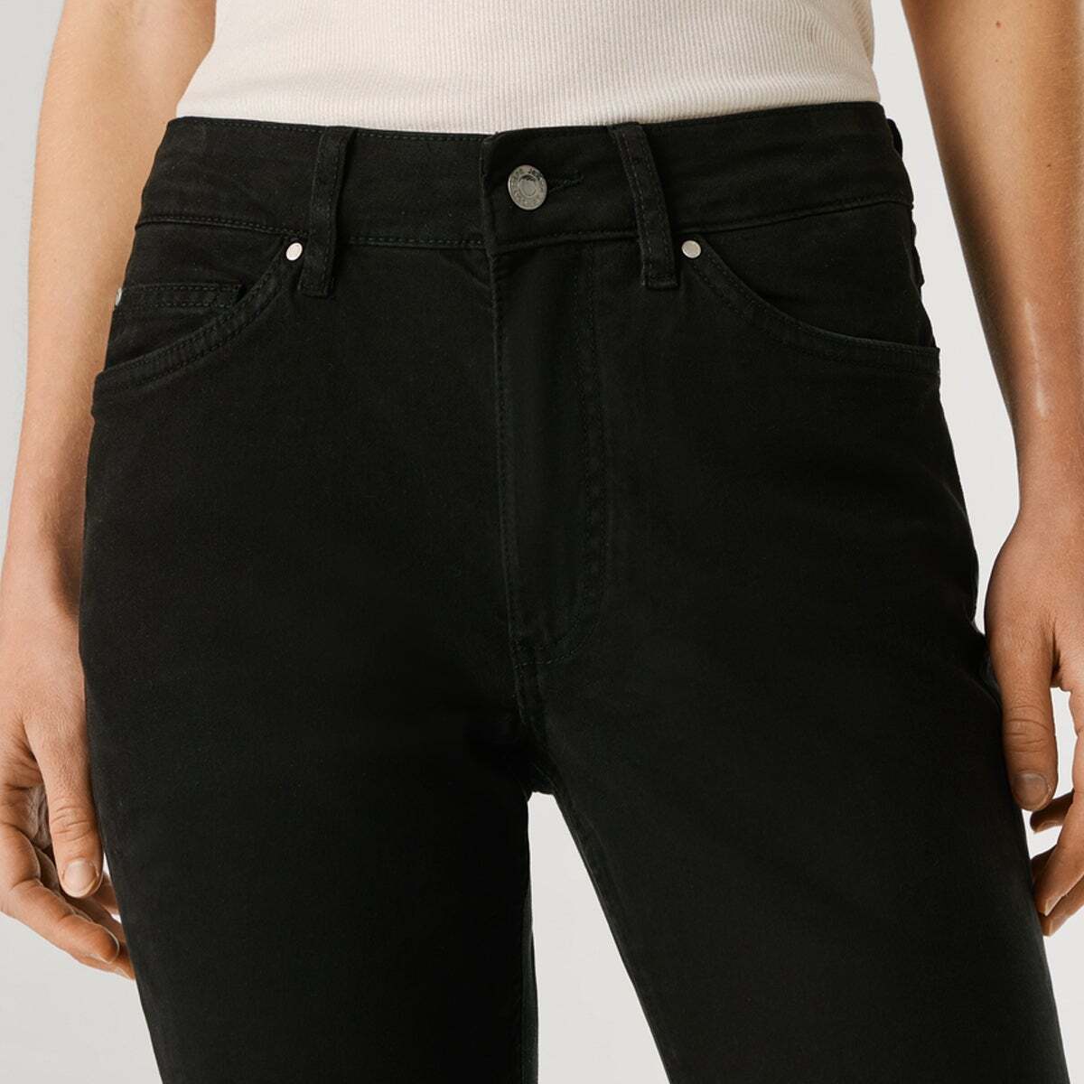 Pantalon Coupe Évasée 5 Poches noir, PEPE JEANS