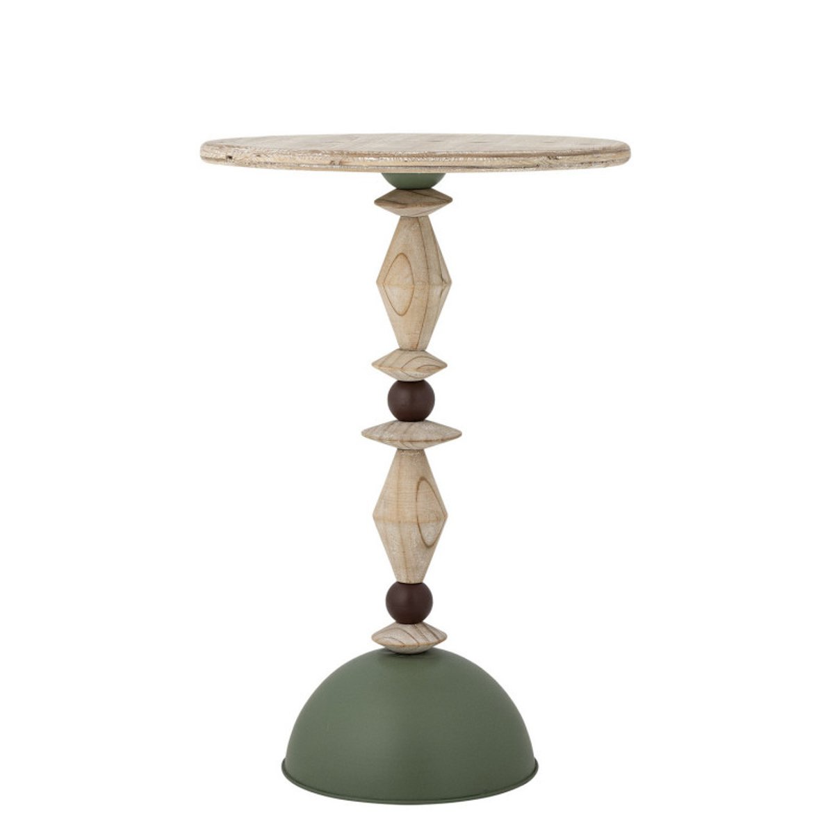 Table basse d'appoint bois métal Mannelli vert, BLOOMINGVILLE