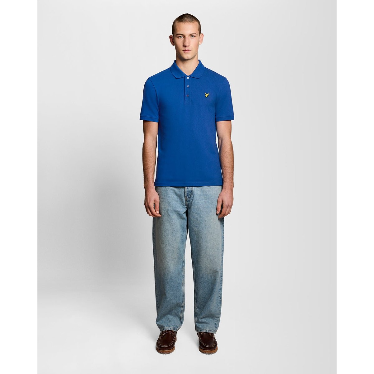 Polo en coton bleu clair, LYLE & SCOTT