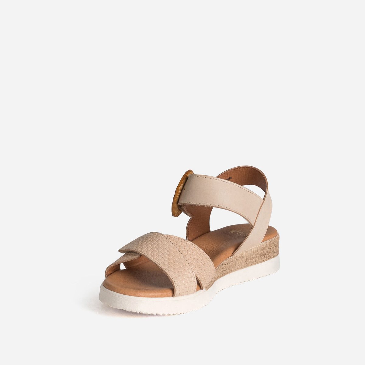 Sandale À Talon en cuir TASLIMETTE. beige, ERAM