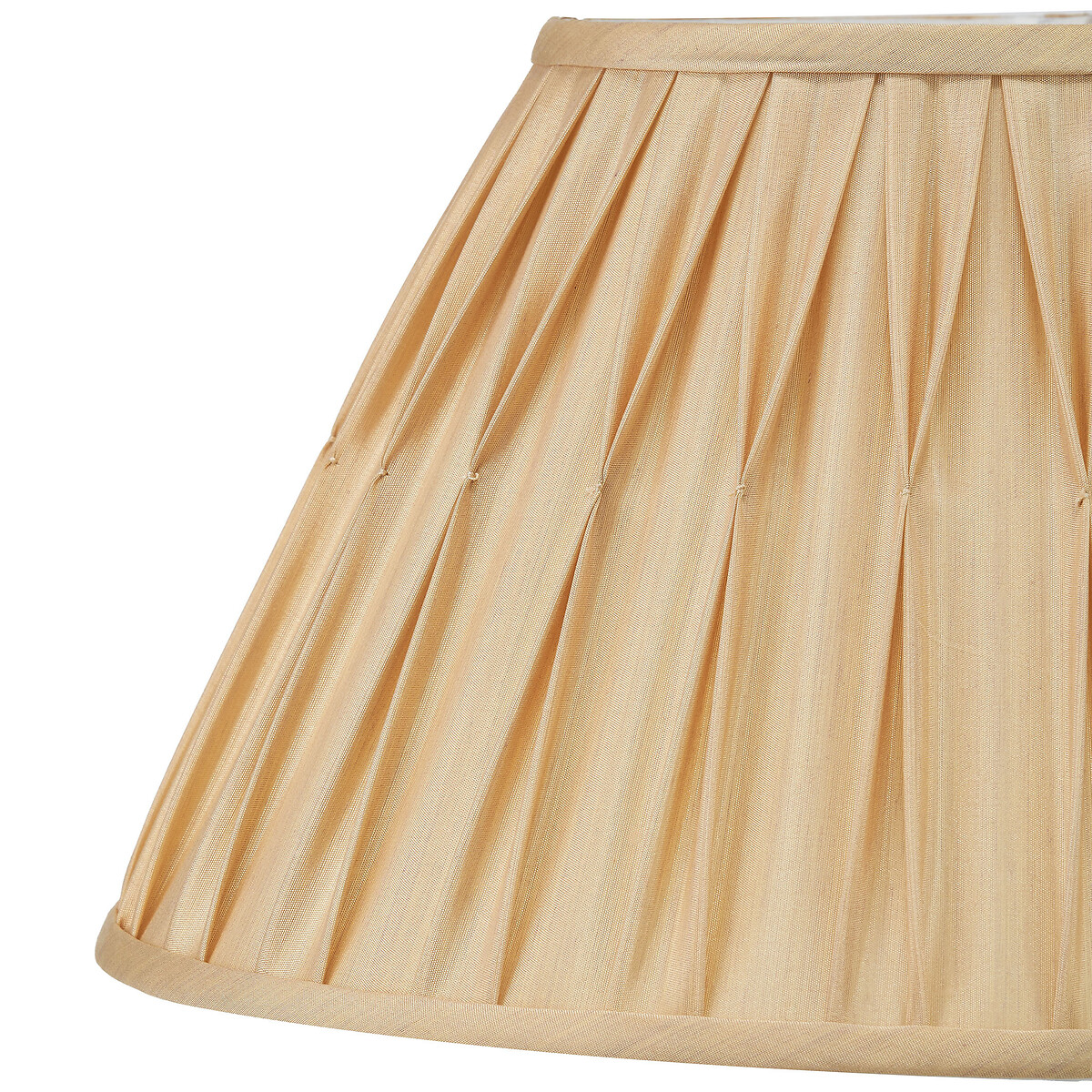 25cm Galle Silk-Mix Pinch Pleat Tapered Shade gold-coloured, SO'HOME