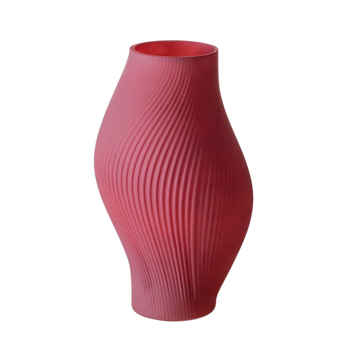 Vase design en verre rouge 17x17x30cm rouge, WADIGA