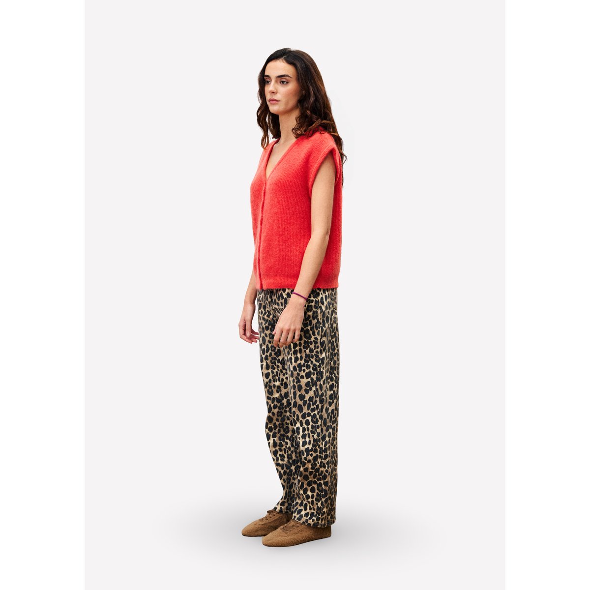 Cardigan en mohair KUKICHA rouge, FRNCH