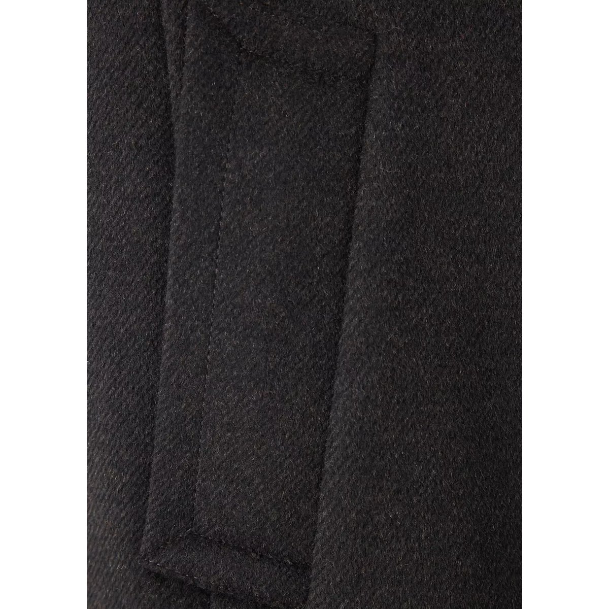 Manteau en laine à col cheminée chocolat, MANGO