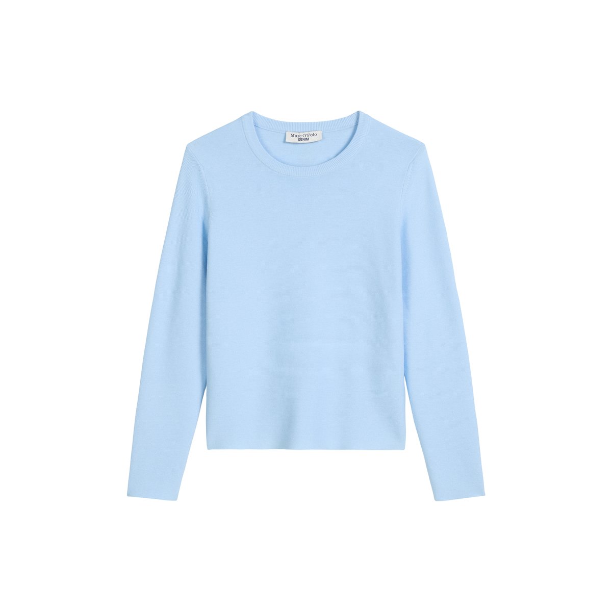 Pull-over regular en pur coton organique bleu clair, MARC O’POLO DENIM