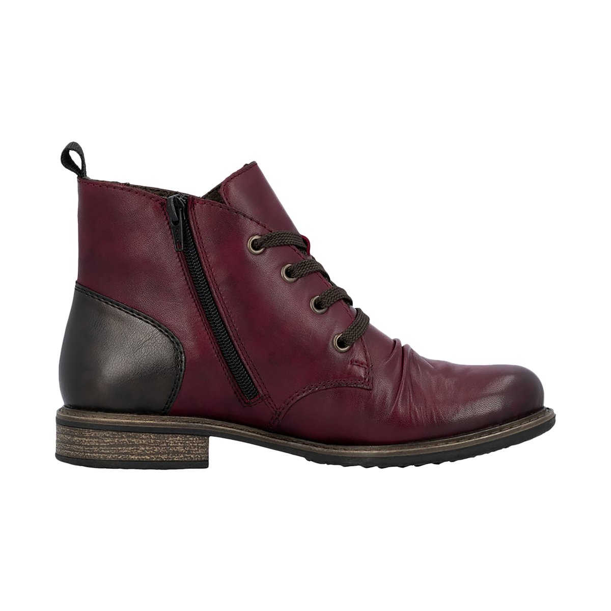 Bottine Cuir Odeon rouge, RIEKER