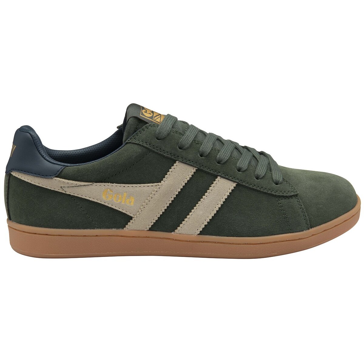 Baskets cuir Equipe II Suede kaki/taupe, GOLA