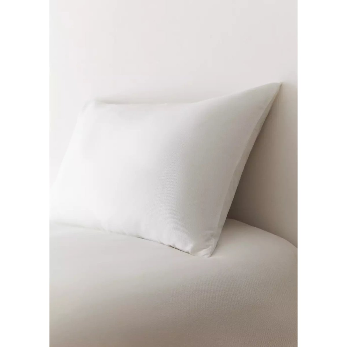 Taie d'oreiller percale de coton piqué 50x75 cm blanc, MANGO HOME