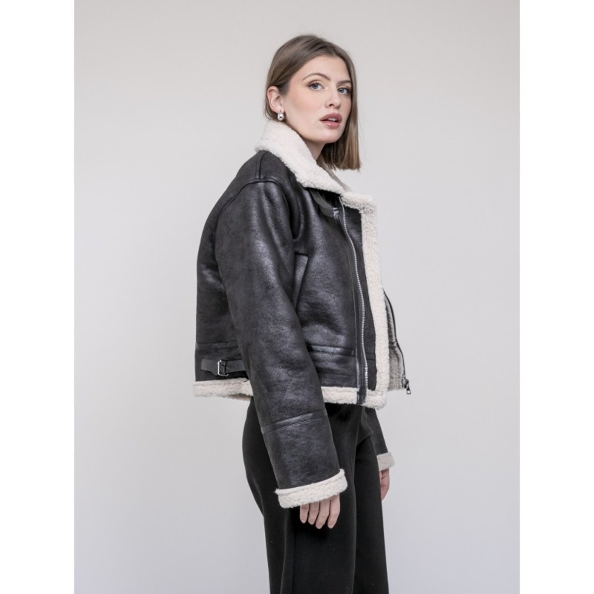 Blouson Aviateur Udane noir, DONA LISA