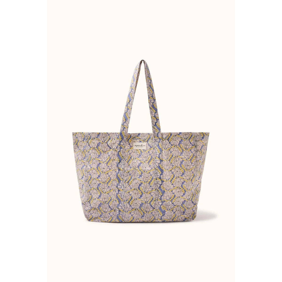 Borsa shopper a stampa floreale, SAMBI stampa floreale blu, APACHES COLLECTIONS