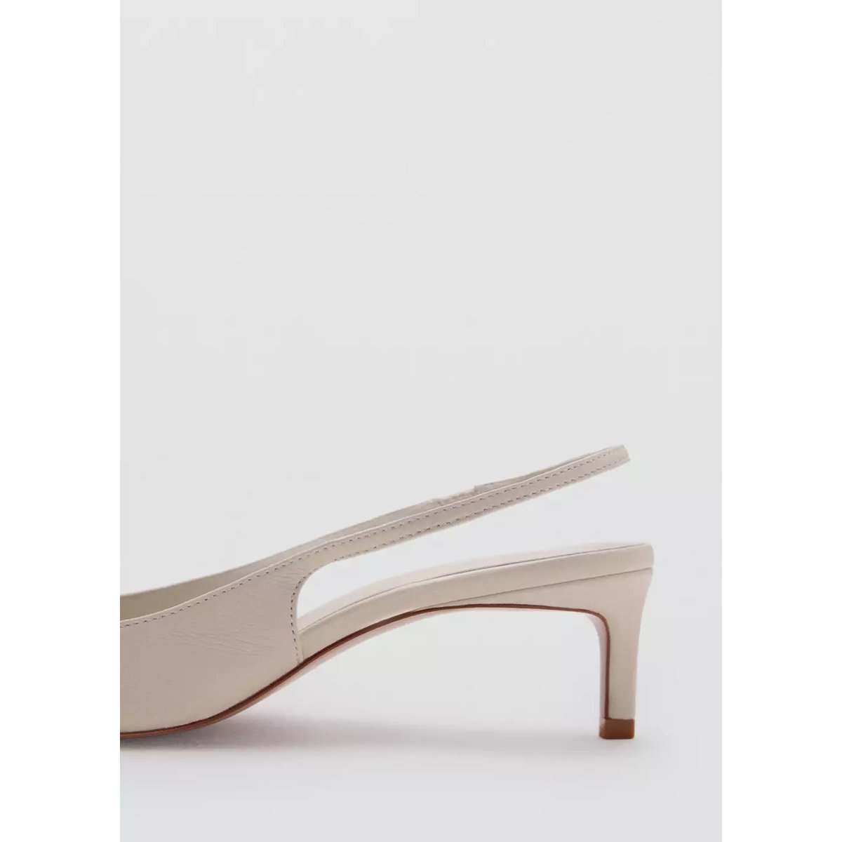 Chaussures cuir pointues écru, MANGO