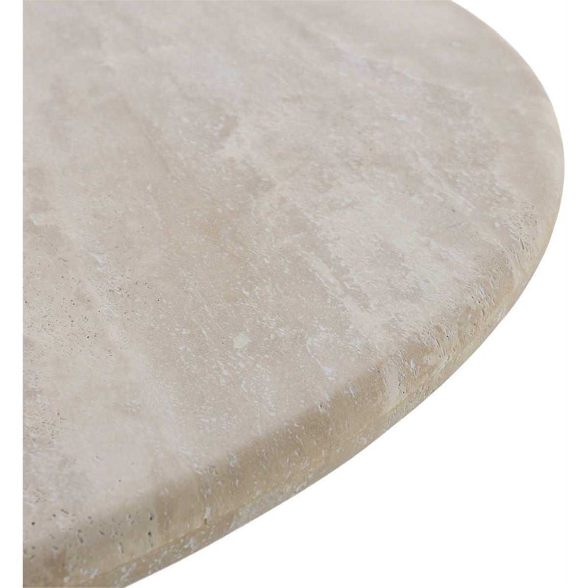 Table basse ronde en marbre travertin naturel, RECOLLECTION