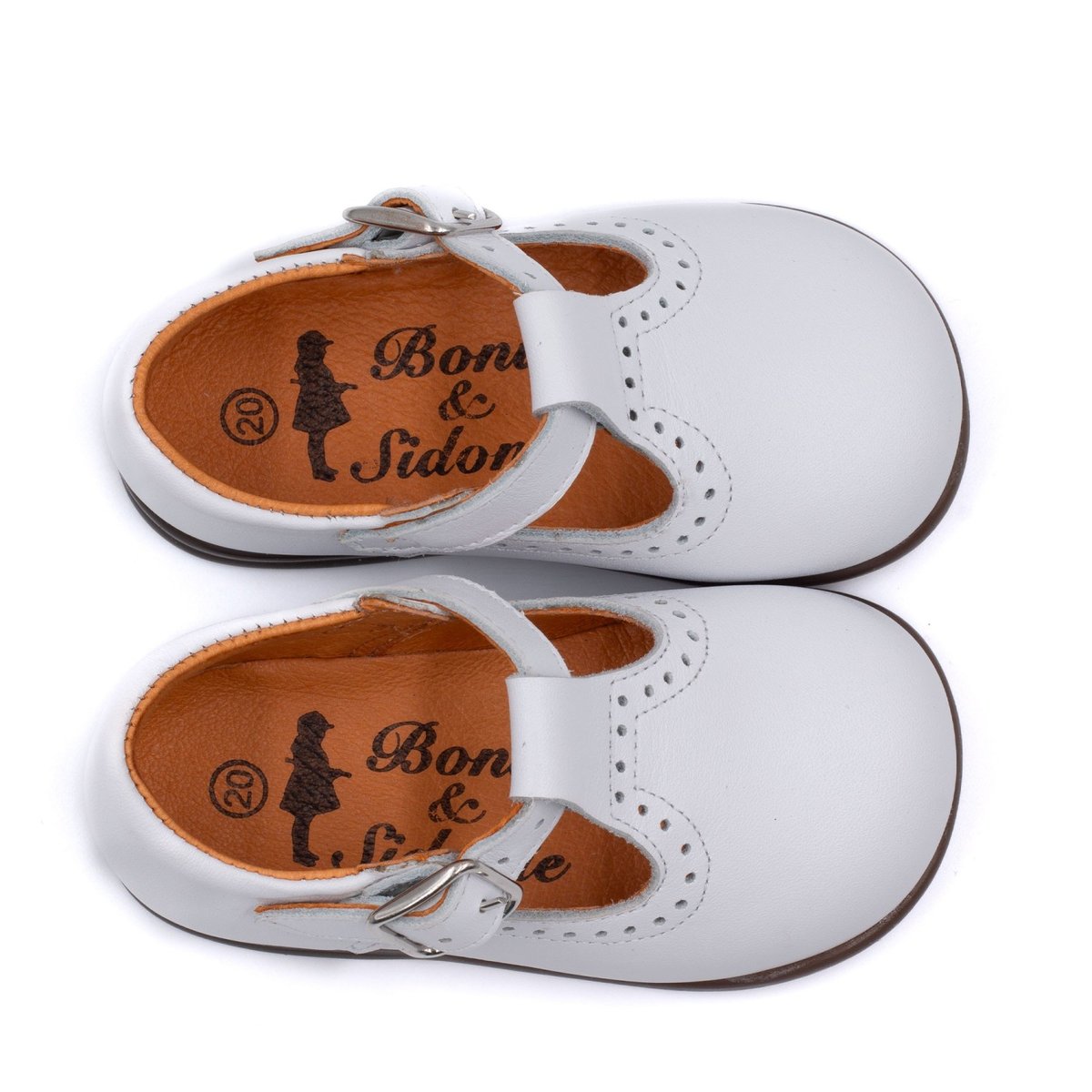 Chaussures en cuir pour premiers pas - BONI MAX blanche, BONI&SIDONIE