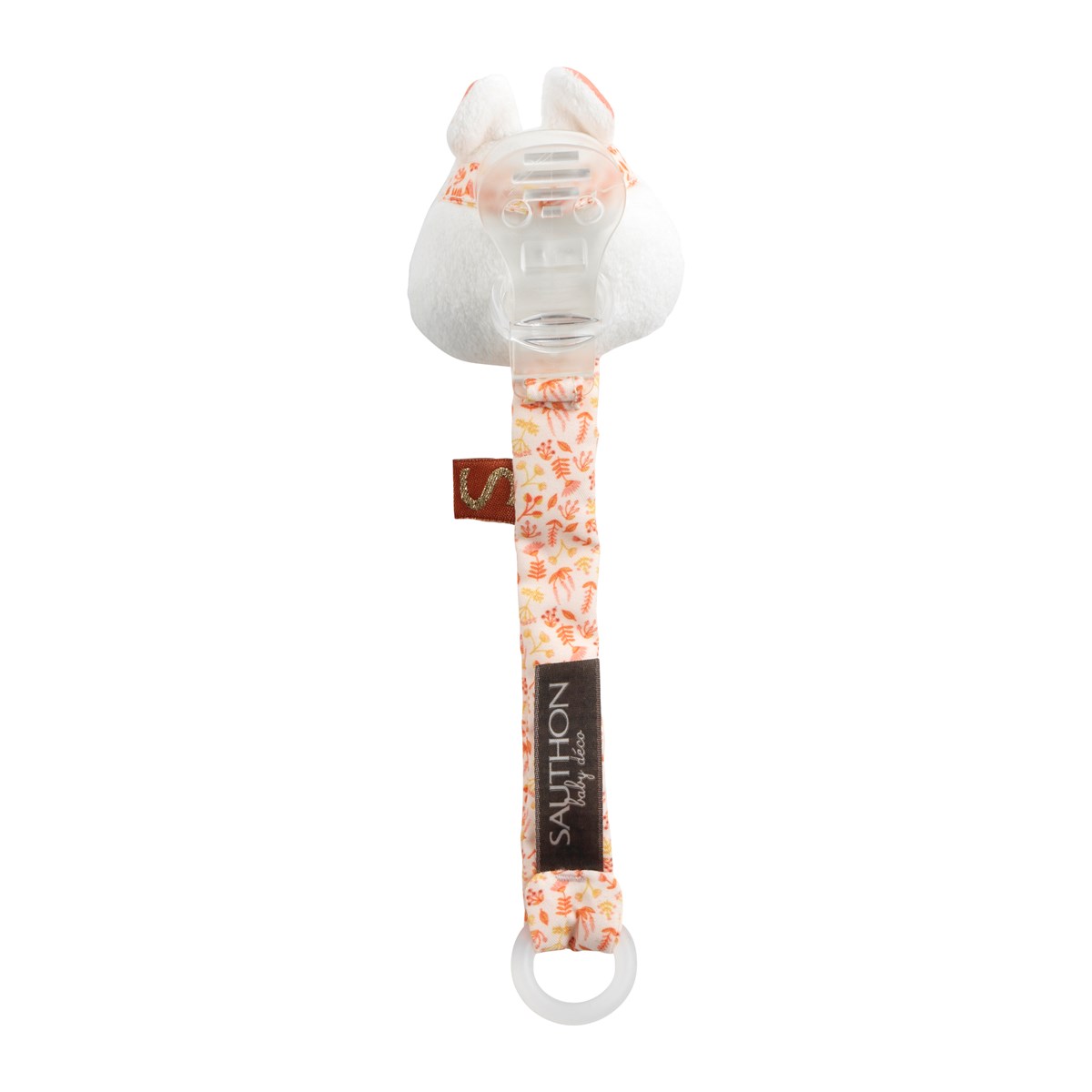 Attache-sucette ESMEE rose, jaune, blanc, SAUTHON