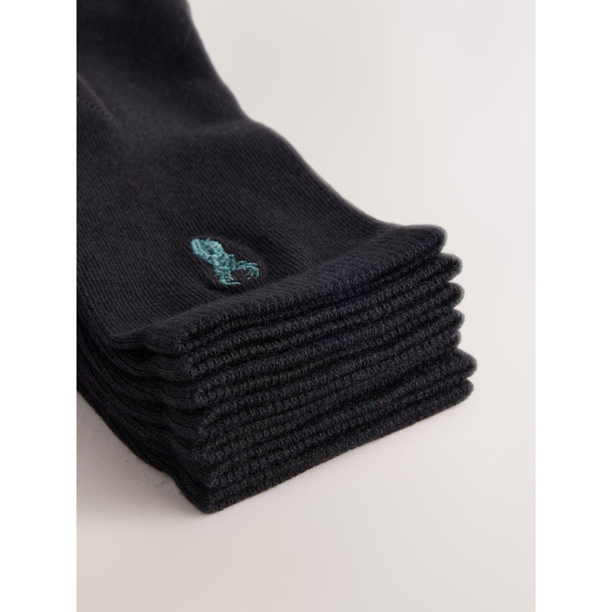 Chaussettes brodées en coton, 7 paires cerf noir, NEXT