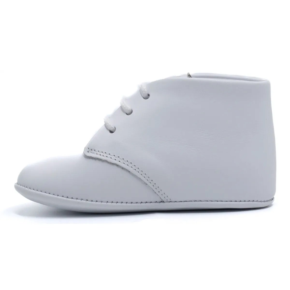 Boni Charles - chausson cuir souple bébé blanche, BONI&SIDONIE