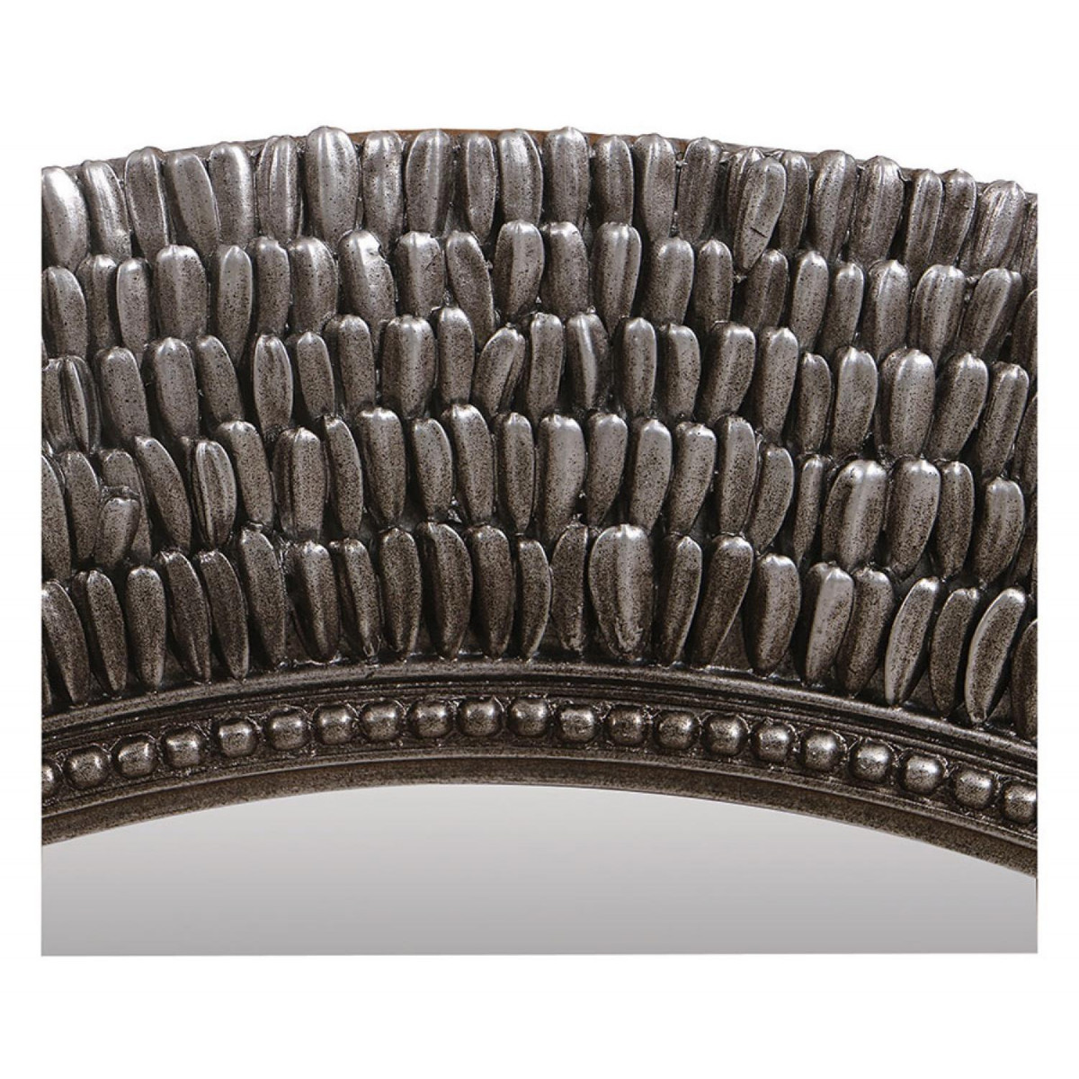 Miroir rond argenté vieilli - CHARME gris, INTERIOR'S