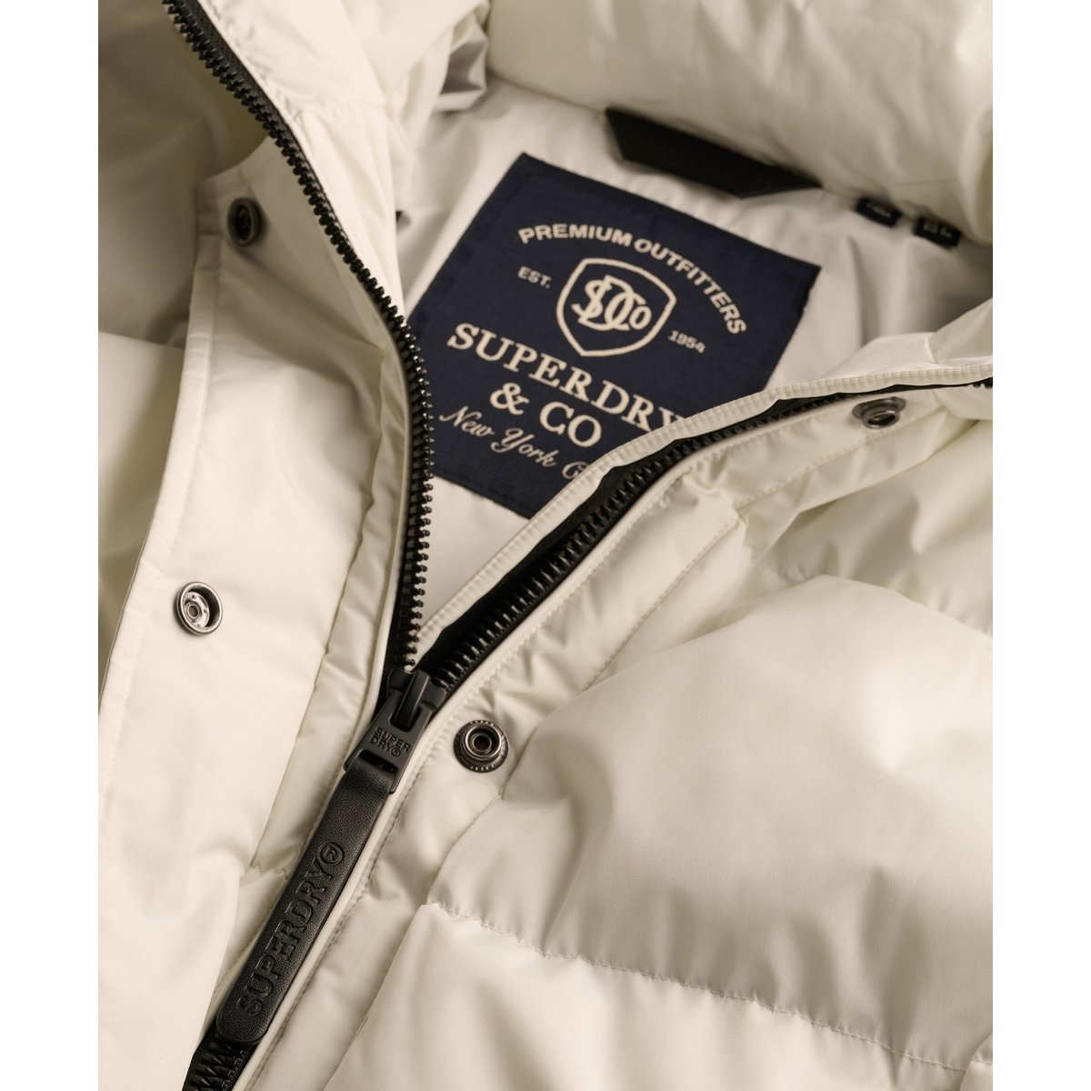 Doudoune Sport à Capuche blanc cassé, SUPERDRY