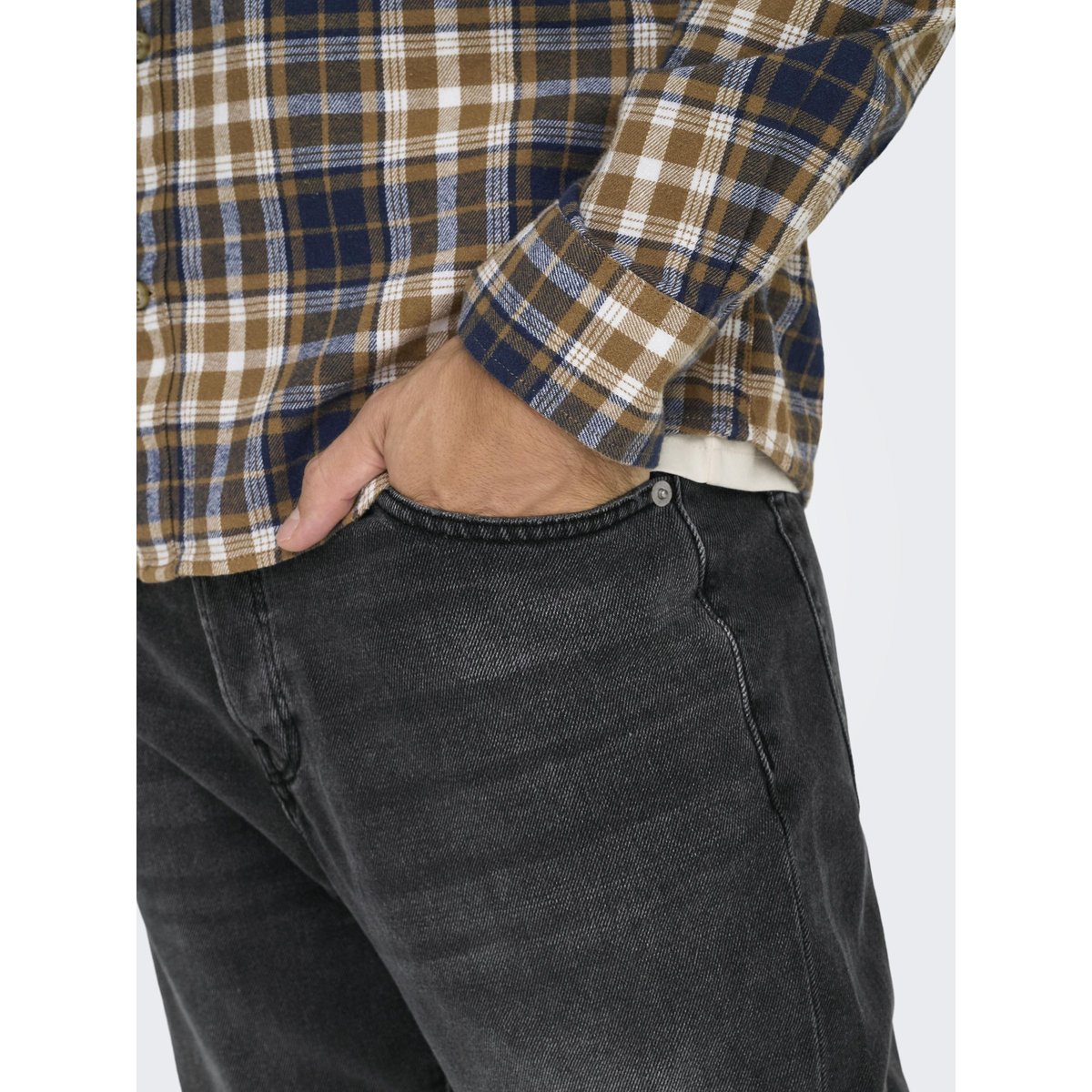 Jean Coupe Décontractée washed black, ONLY & SONS