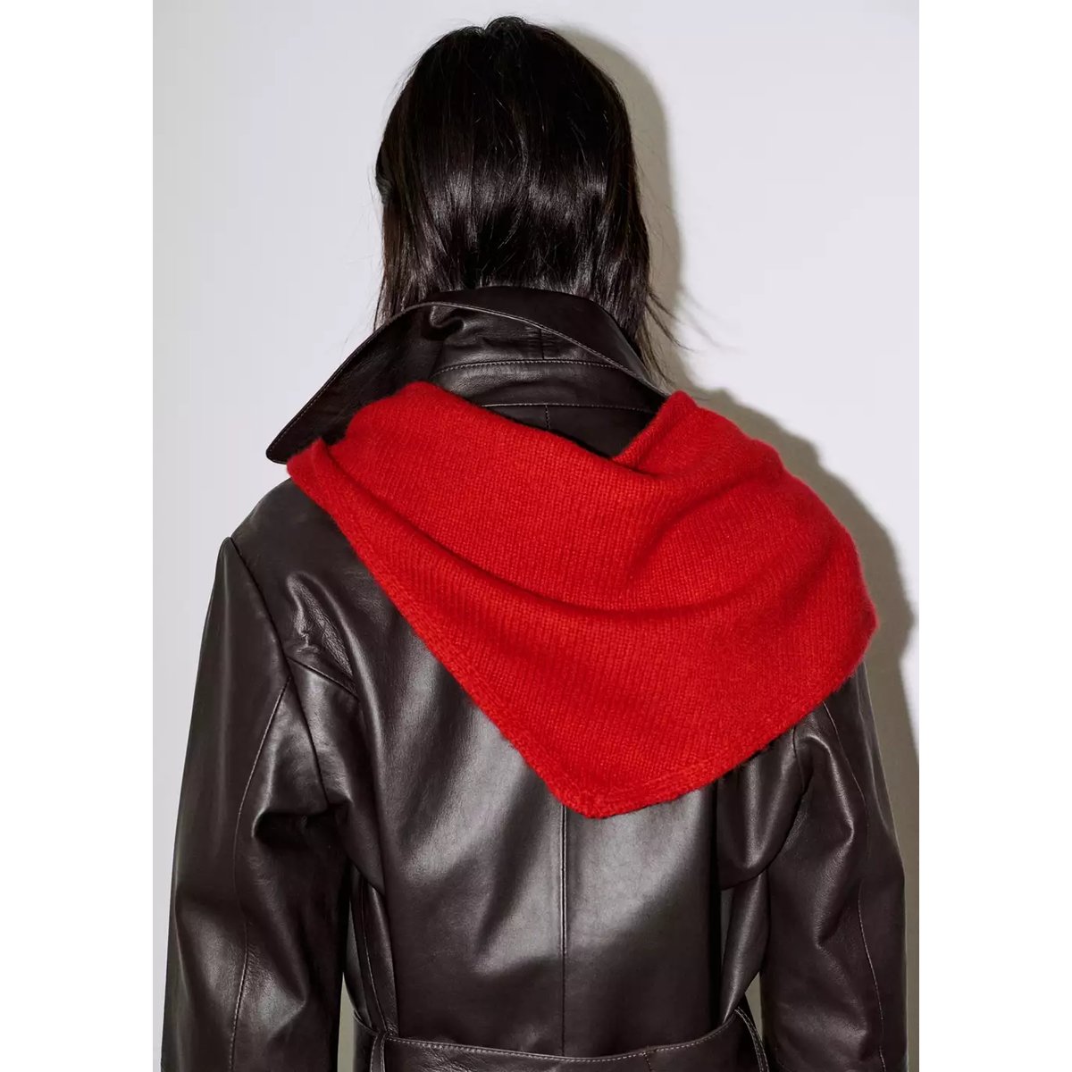 Foulard mélange laine cachemire rouge, MANGO