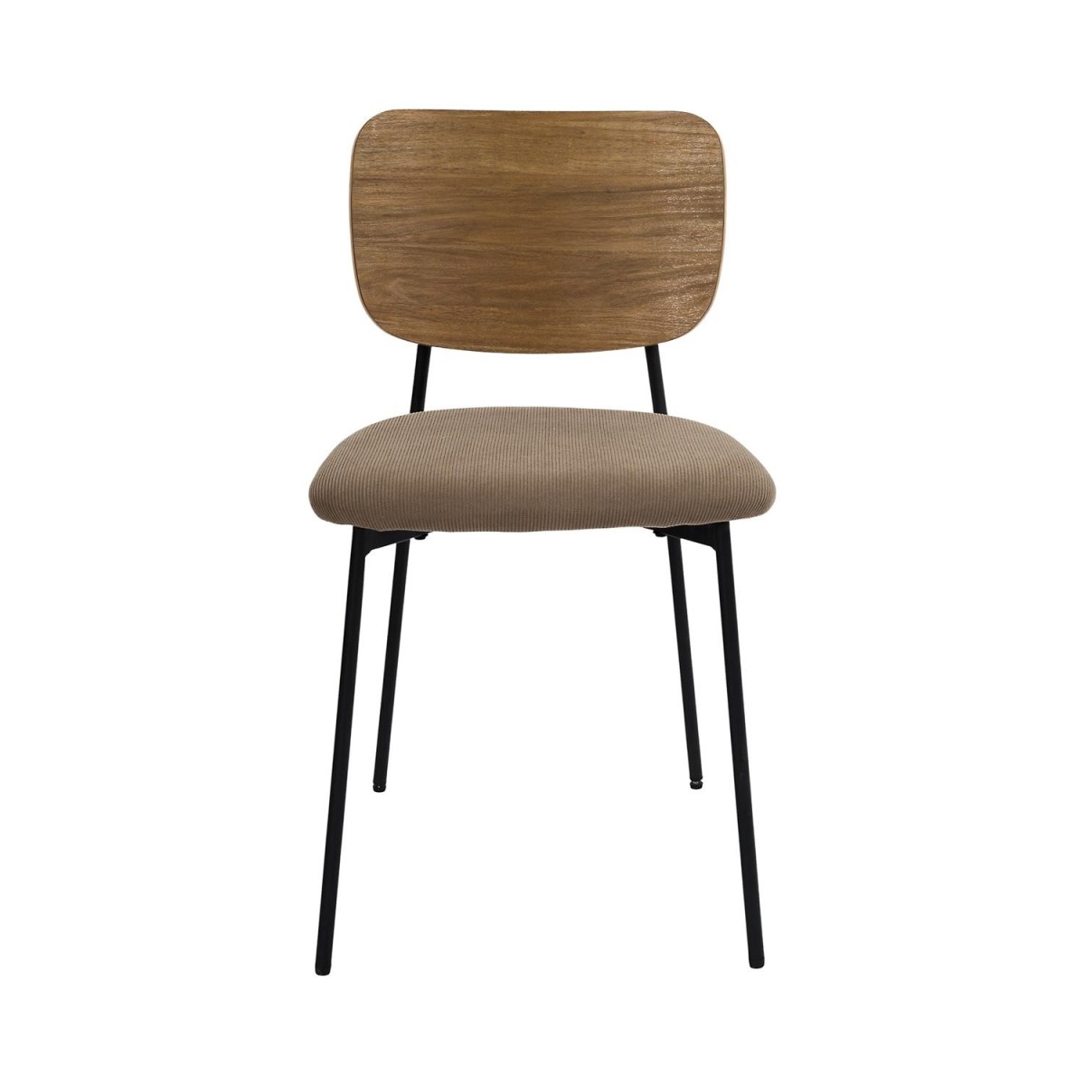 Lot de 4 Chaises taupe NOAN marron, CALICOSY