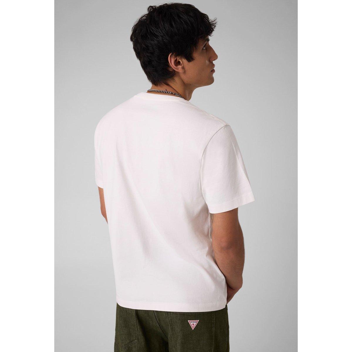 Poche De T-Shirt Standard blanc, GUESS JEANS