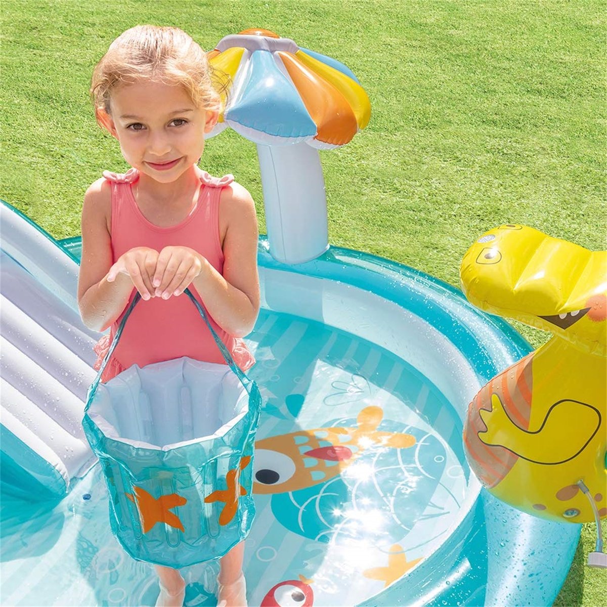 Espace de jeu de l'alligator multicolore, INTEX