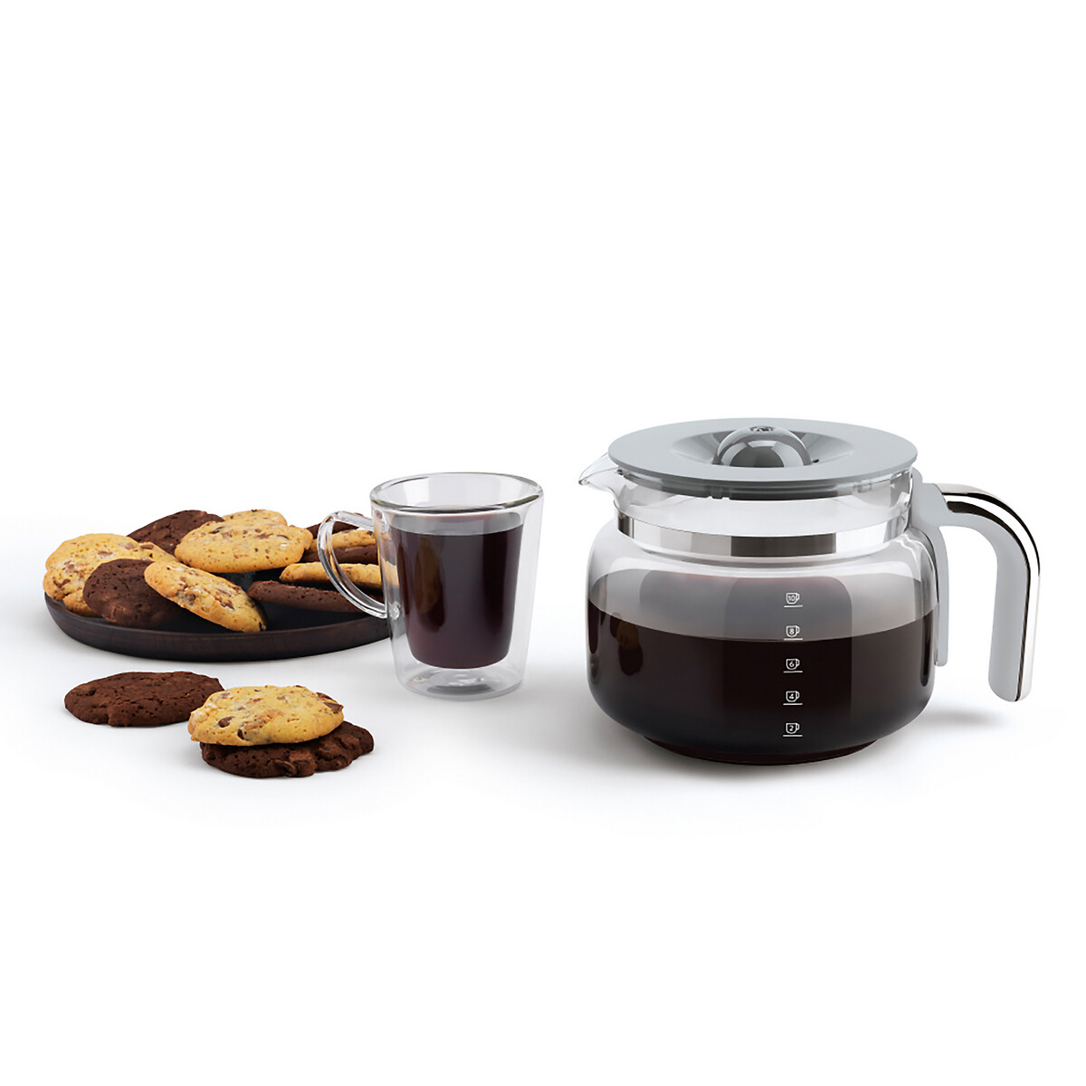 Retro Style Drip Filter Coffee Machine - DCF02 silver-coloured, SMEG