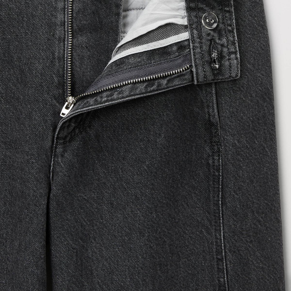 Jean barrel, poches côtés grey denim, MONOPRIX