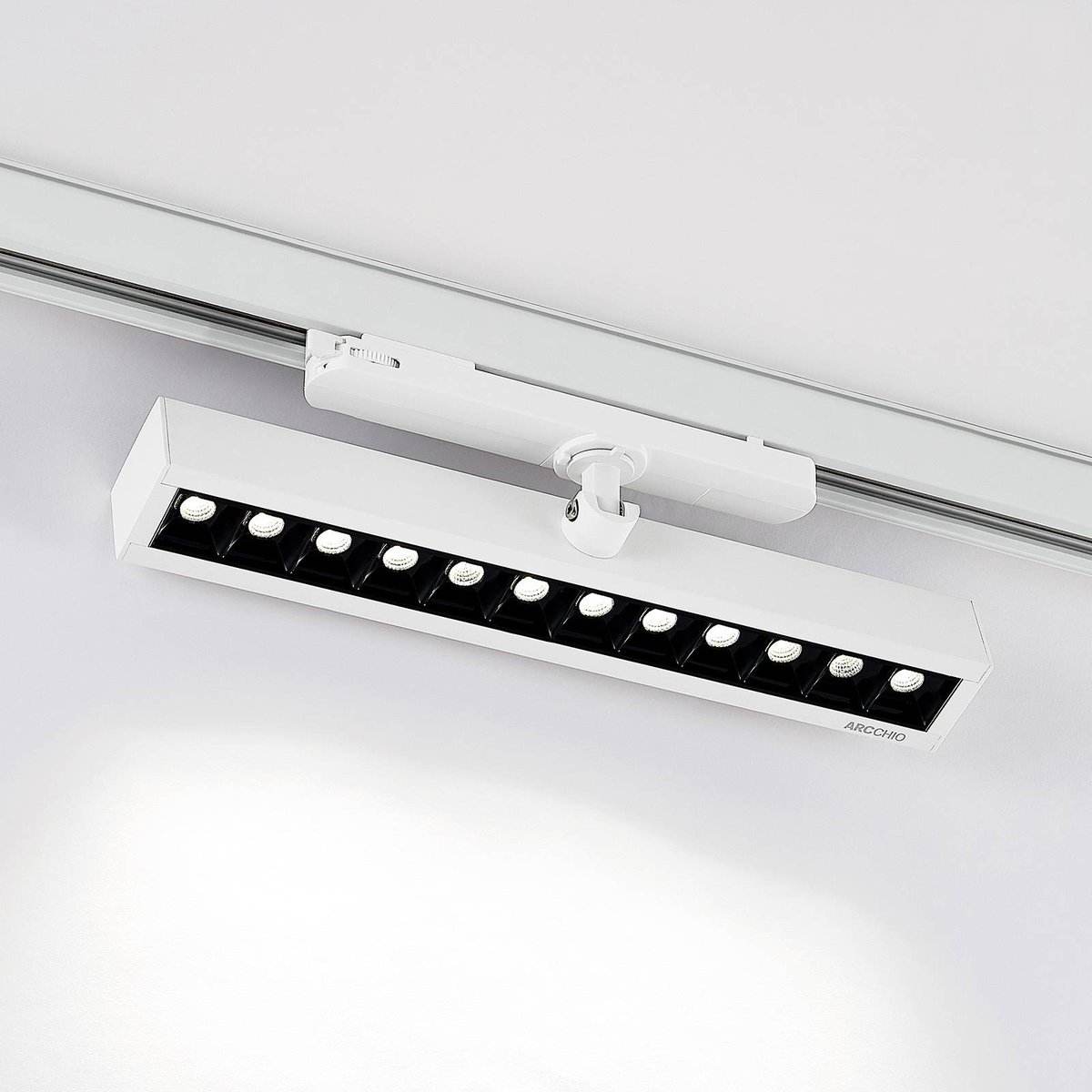 Projecteur pour rail électrique en aluminiumLED blanc (ral 9010), ARCCHIO