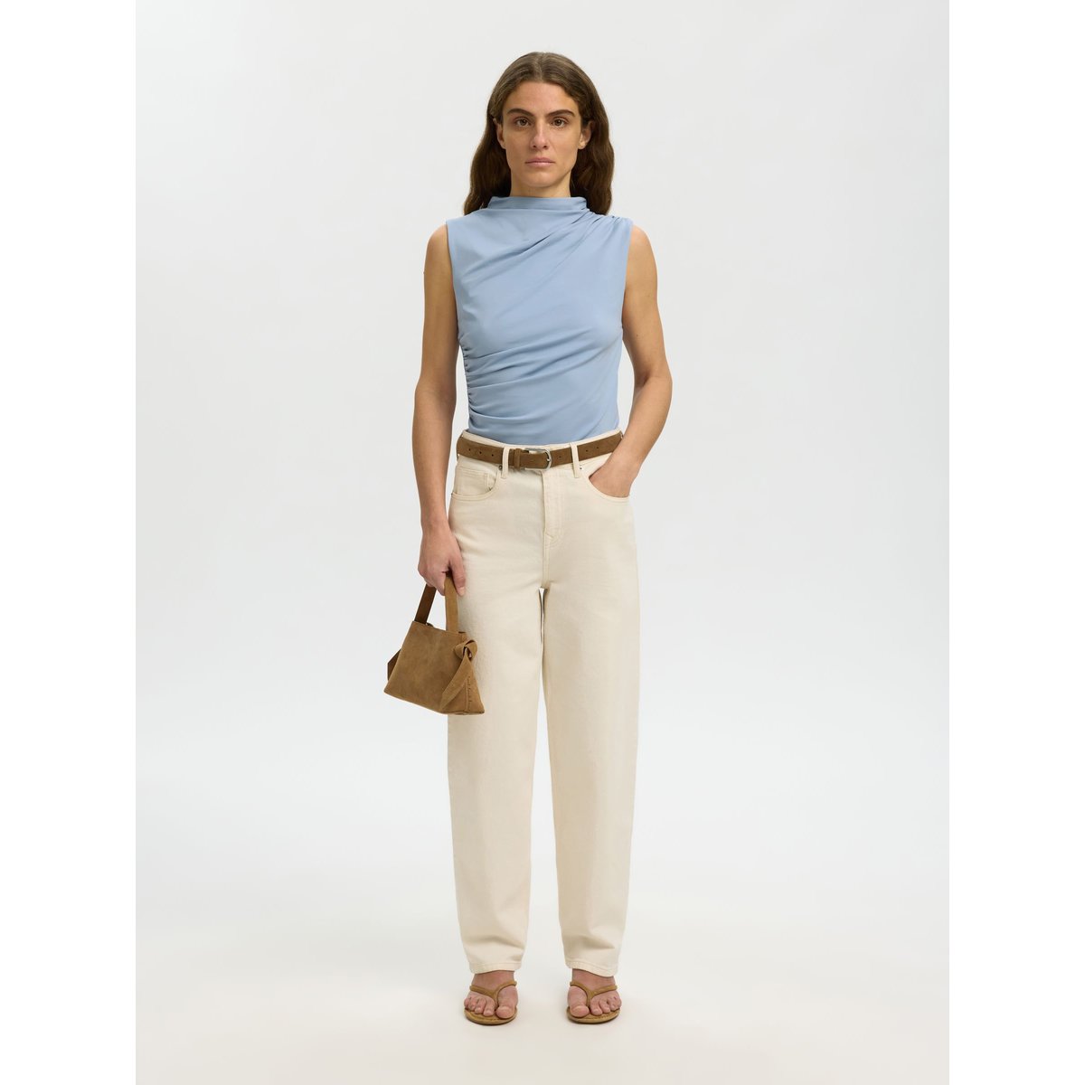 Top bleu - dusty blue1, SELECTED