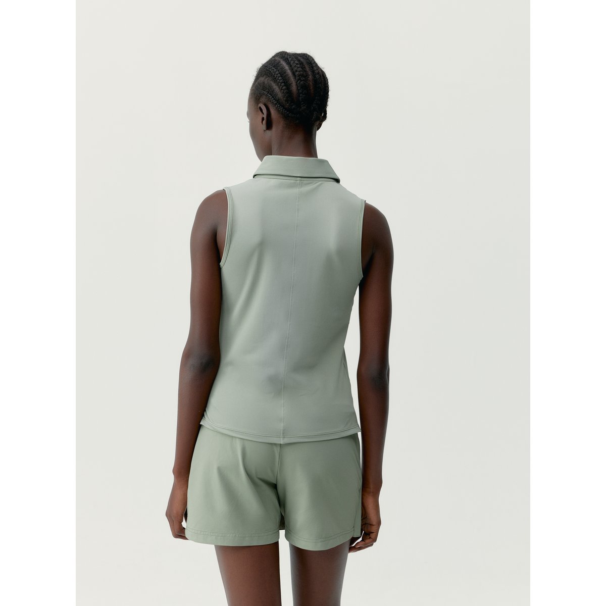 T-Shirt de sport Performance sans manches RETRO vert grisâtre, BORN