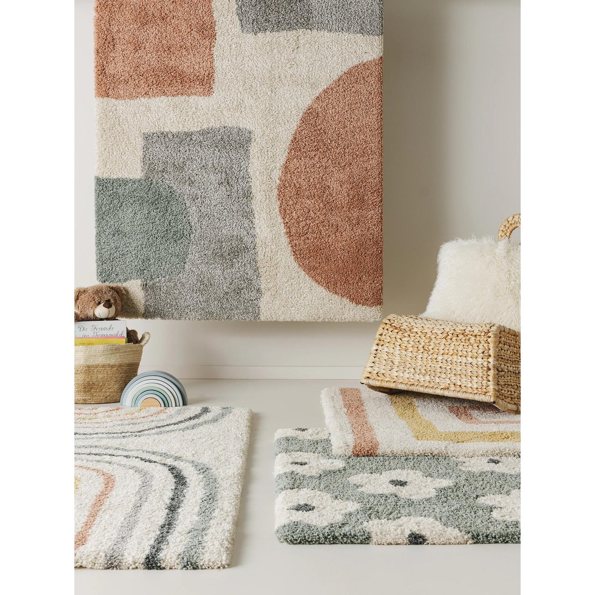 Tapis enfant GOBI multicouleur, BENUTA 