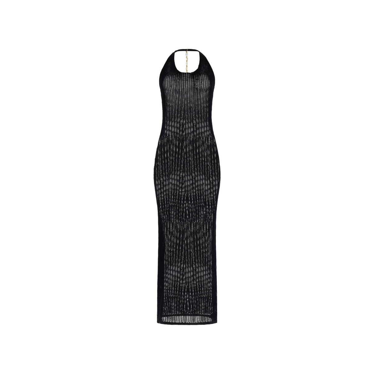 Robe Longue Operwork noir, GUESS
