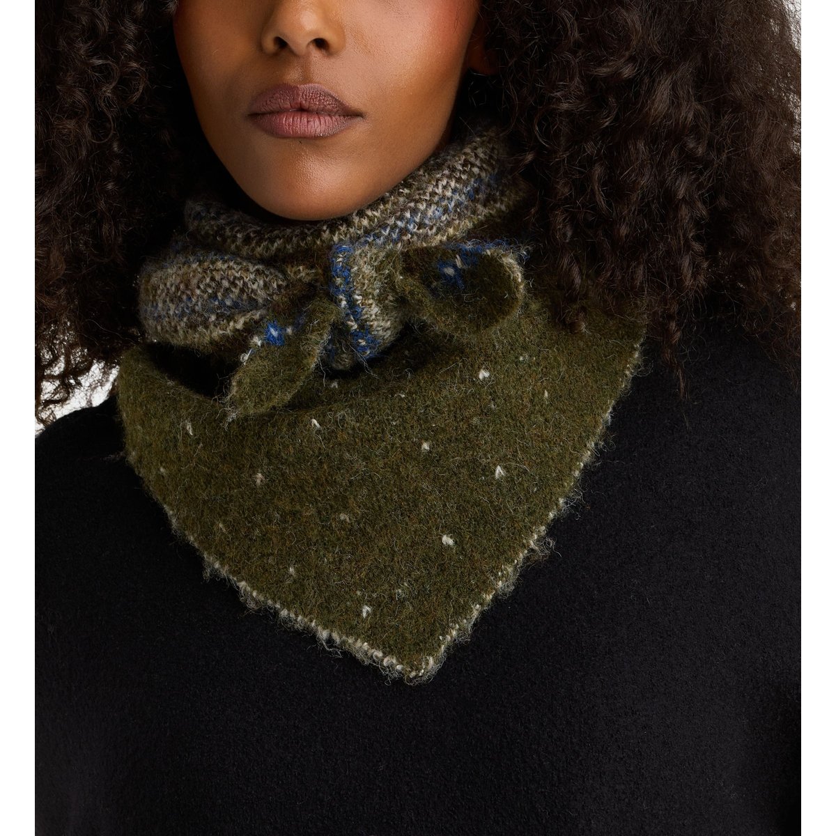 Echarpe triangle saskia t kaki, GALERIES LAFAYETTE