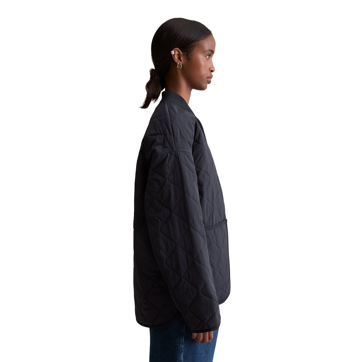 Veste matelassée regular en nylon recyclé bleu foncé, MARC O’POLO DENIM