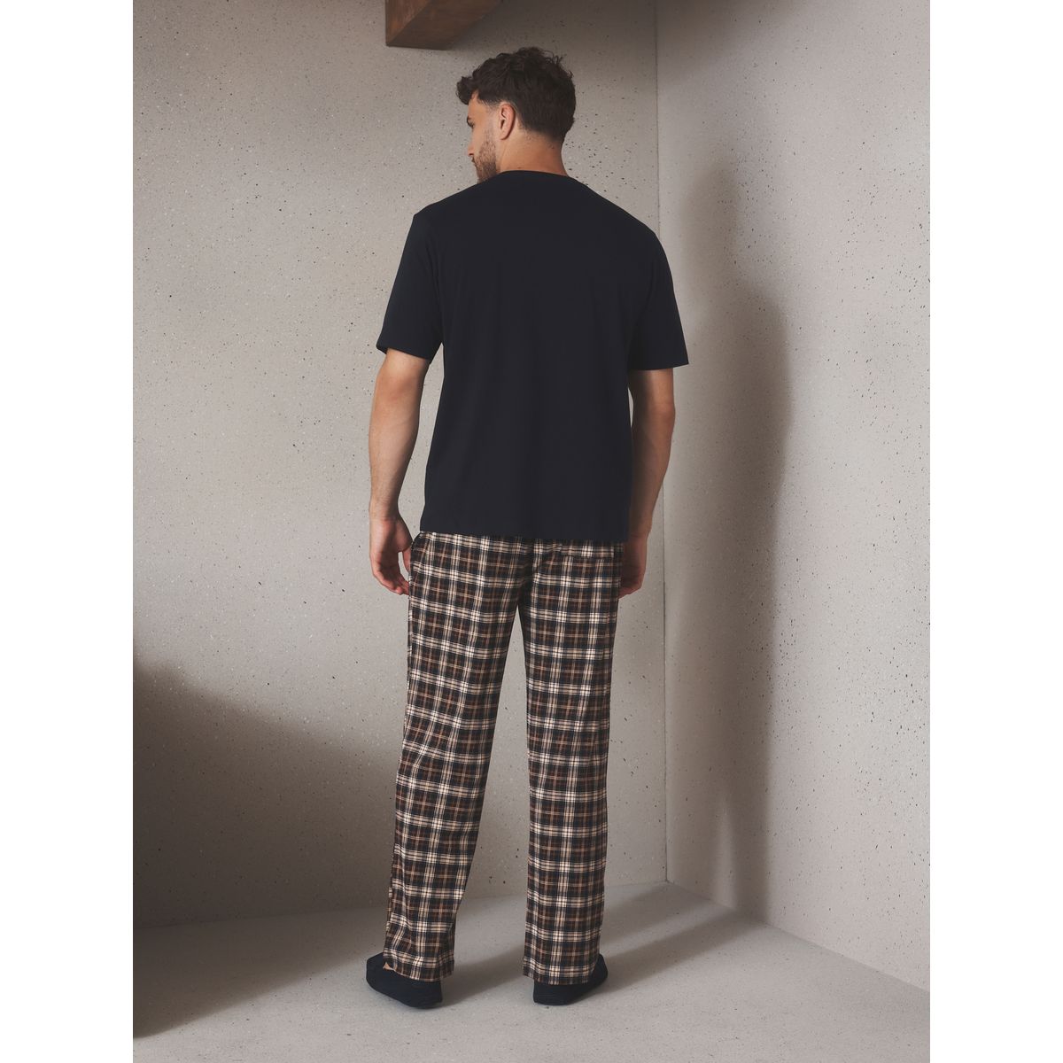 Pyjama en jersey à manches courtes, lot de 2 marine/écru, NEXT