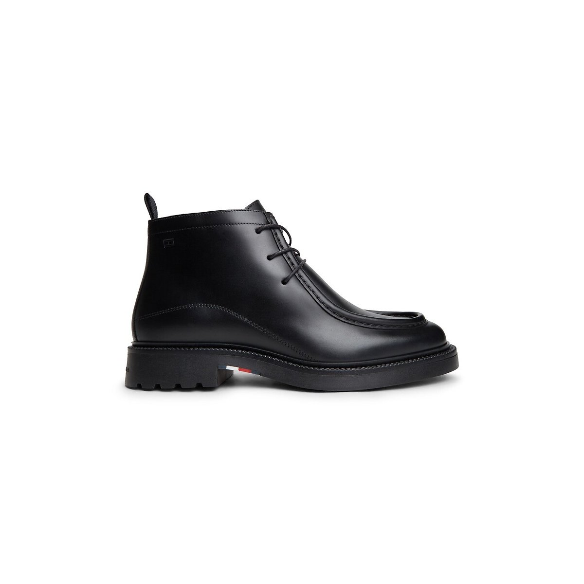 Botas chukka em pele preto , TOMMY HILFIGER