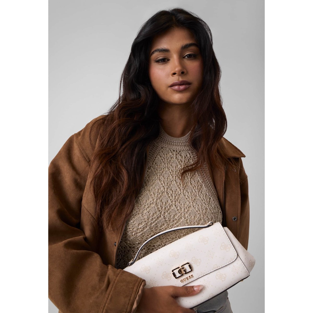 Sac Logo Emelie blanc, GUESS