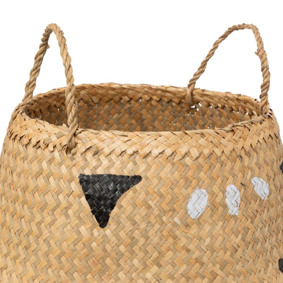 Panier Pliable En Roseau Chat D35 beige, ATMOSPHERA